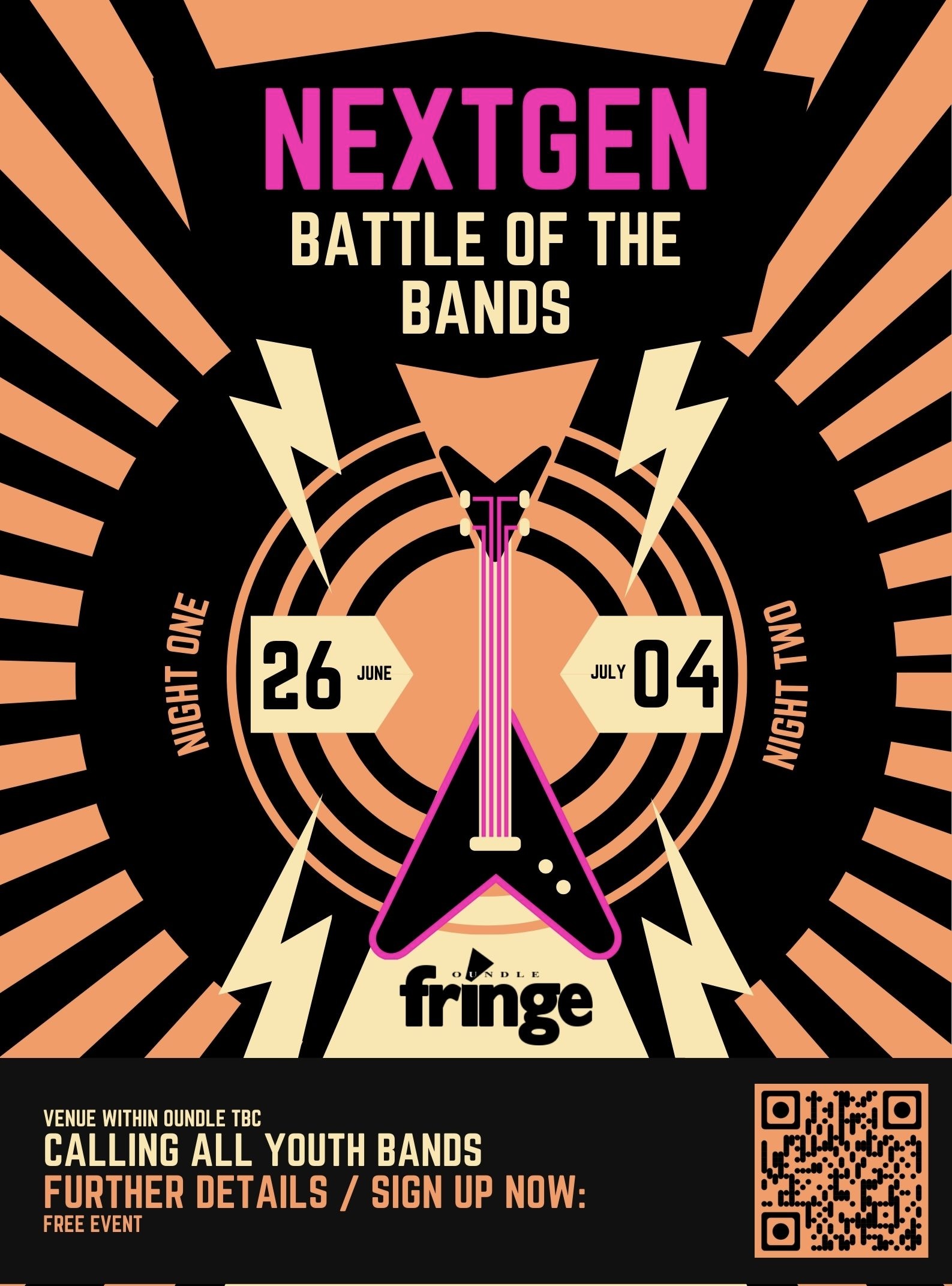 Nextgen battle of the bands poster